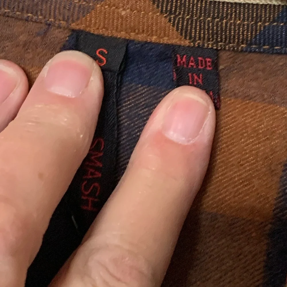 SMASH Men’s Plaid Flannel Long Sleeve Button Up Shirt NWT 🌴 - Picture 3 of 8